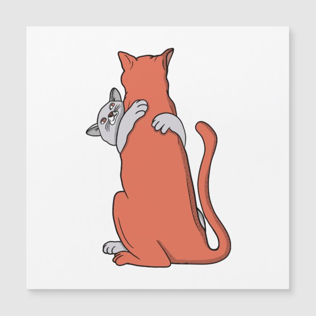 Två katter omfamnar vänskap (Framsida)