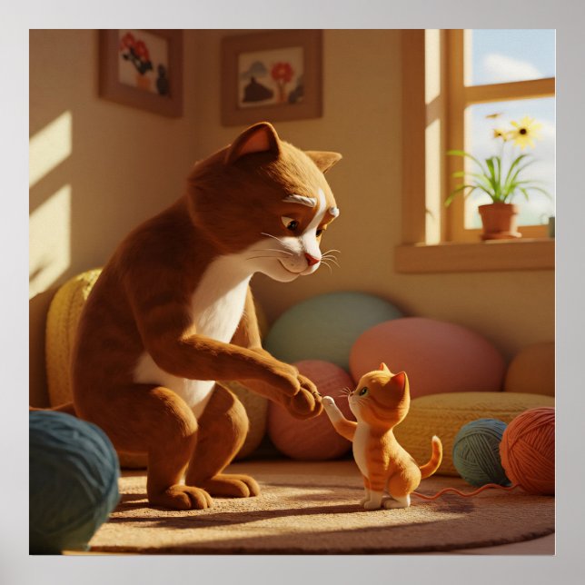 Två katter poster (Framsidan)