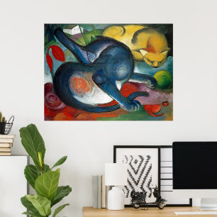 Två katter poster