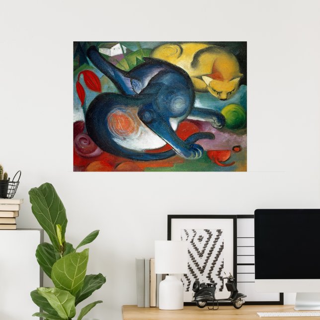 Två katter poster (Hemmakontoret)