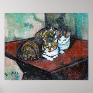 Två katter, Suzanne Valadon Poster