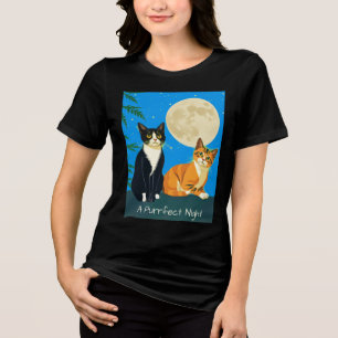 Två katter under hela månen t shirt