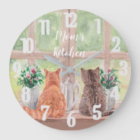Två katter vid fönsterkanalen Serenblommor