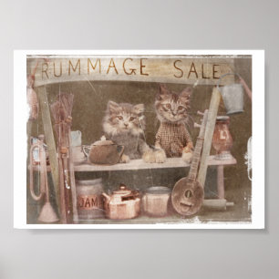 Två Kattunge med rumsförsäljning Poster