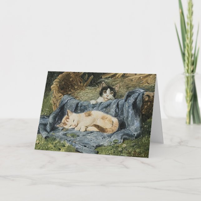 Två Kittens | Julius Adam the Younger Kort (Framsida)