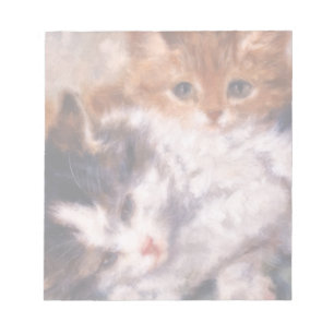 Två Kittens Snuggle av Henriëtte Ronner-Knip Anteckningsblock