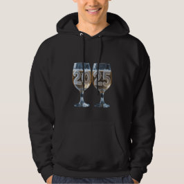 Två klibbläckglas med bubblor Nytt års design Hoodie