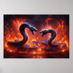 Två kobras i helvetet (24 x 36) poster