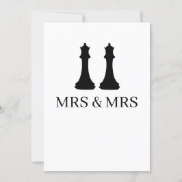 Två köer Chess Delarare Lesbisk Bröllop Meddelande