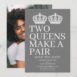 Två köer gör en Pair Gay Lesbisk Bröllop Meddelande