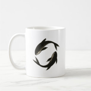 Två Koi-Bläck-penselfisk på Kaffemugg