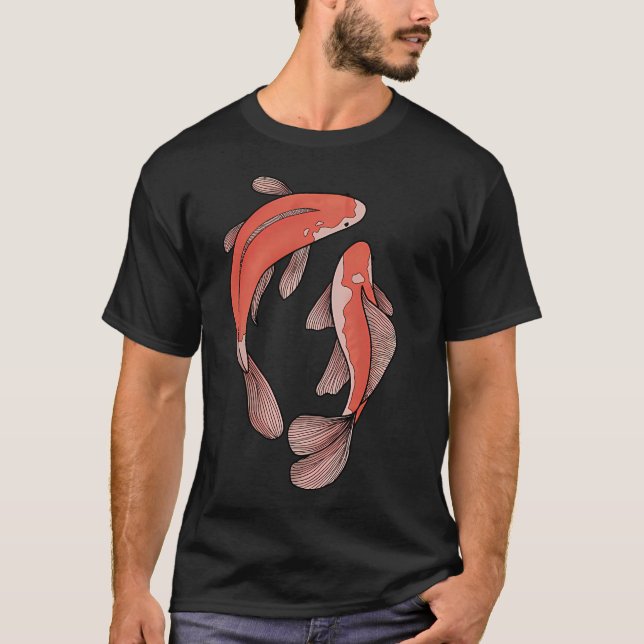 Två koikarpar t shirt (Framsida)
