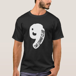 två kommatecken klubb t shirt