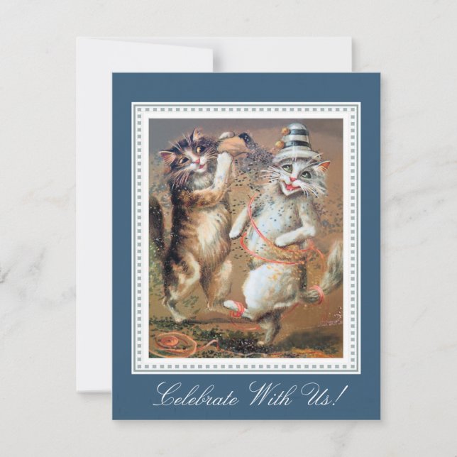 Två konfettsyror i Party Inbjudningar (Framsida)