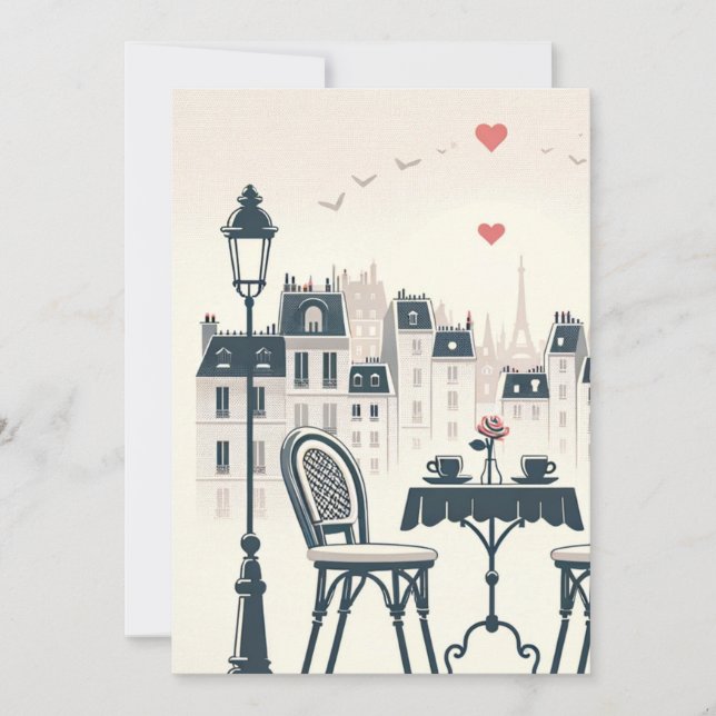 "Två Kopp, en tom stol - en popup till ögonblicket Julkort (Framsida)