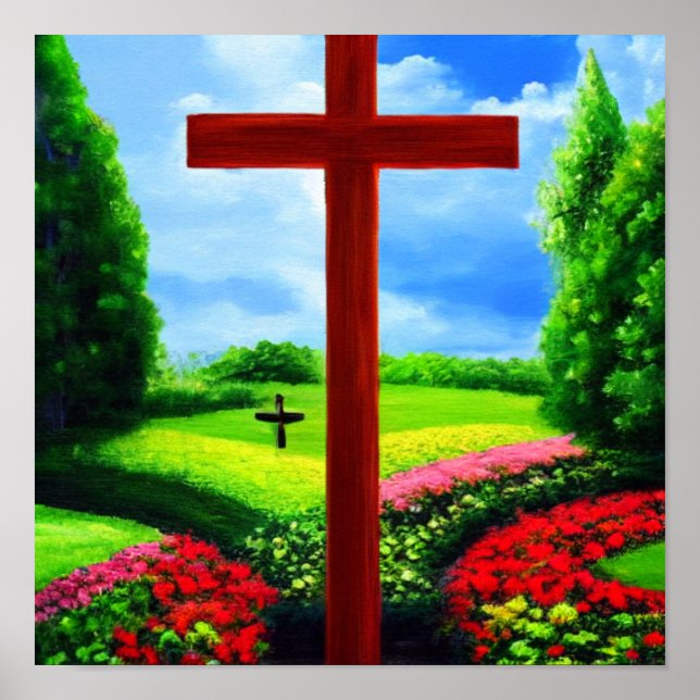 Två Kor i en Garden Poster (Framsidan)