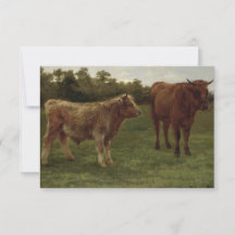 Två kor i Fält (av Rosa Bonheur)