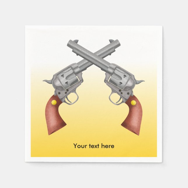 Två korsade Westen Pistols Pappersservett (Framsidan)