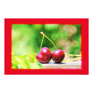 "Två körsbär Fruit" Cute Photo. Köp nu Fototryck