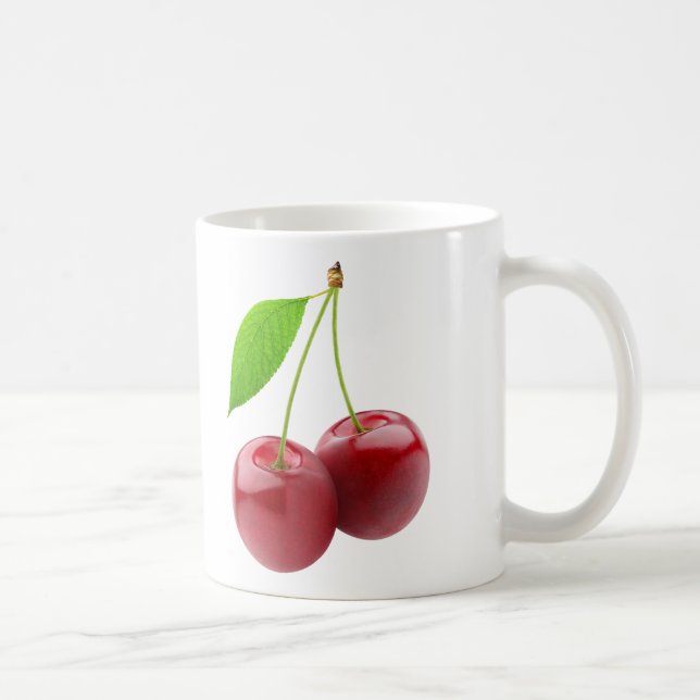 Två körsbär kaffemugg (Höger)