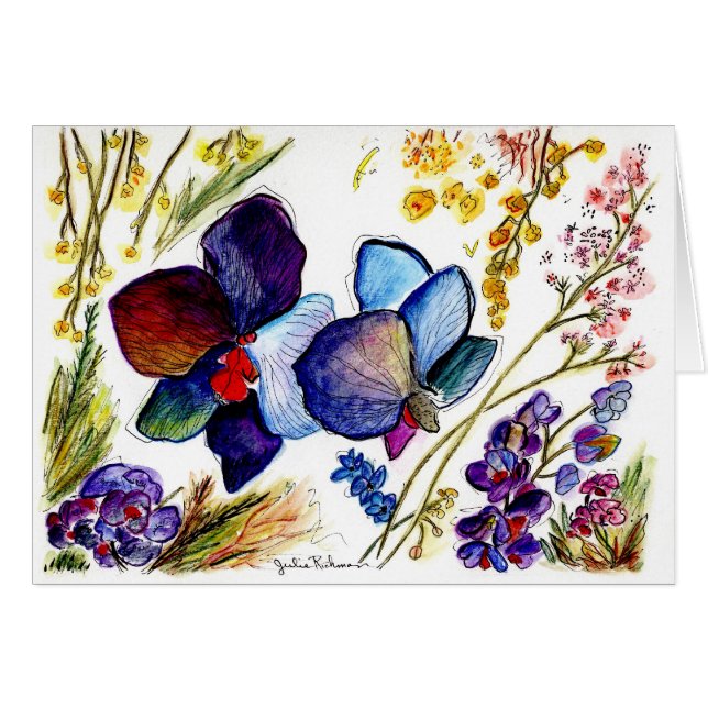 Två kort för BlueOrchids kort 37 (Framsidan Horizontal)