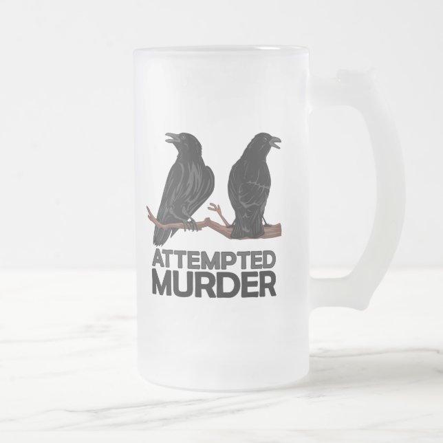 Två kråkor = mordförsök frostat ölglas (Höger)