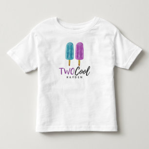 TVÅ KULL Barnets 2-års födelsedag sommar glasskala T Shirt