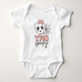 Två kusliga söta rosa Halloween namn födelsedag T Shirt