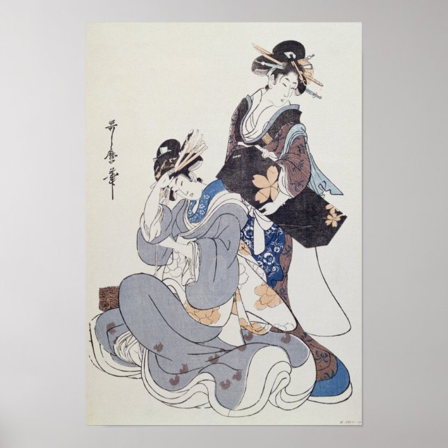 Två kvinnliga Figurer Poster (Framsidan)