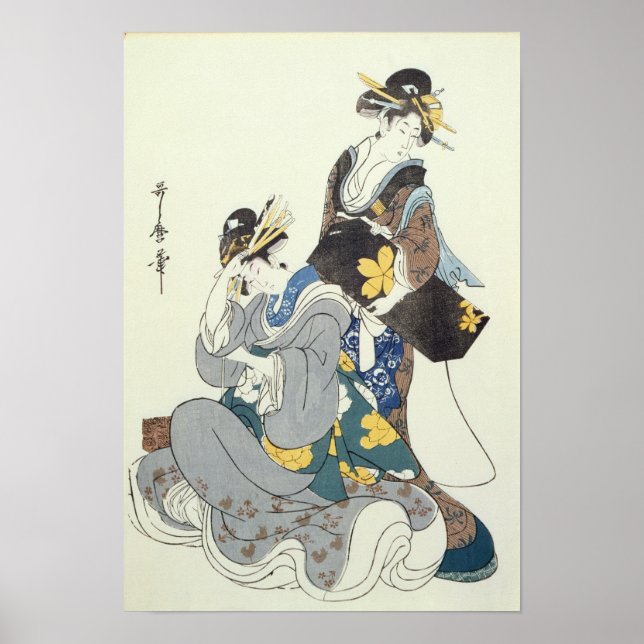 Två kvinnliga Figurer Poster (Framsidan)