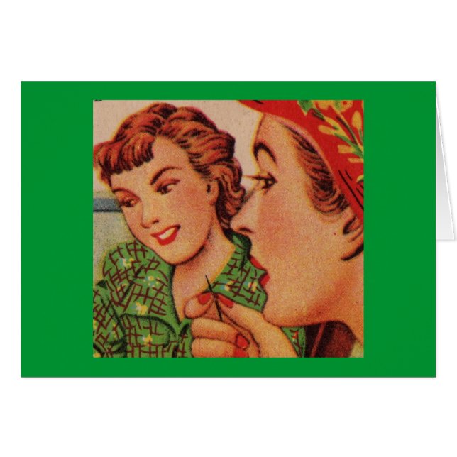 Två kvinnor hälsningskort (Framsidan Horizontal)