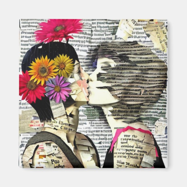 Två kvinnor i Kärlek | Pride Kiss Magnet (Framsidan)