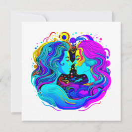 Två kvinnor julkort