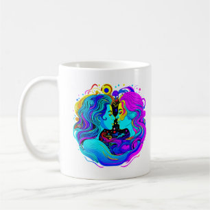 Två kvinnor kaffemugg