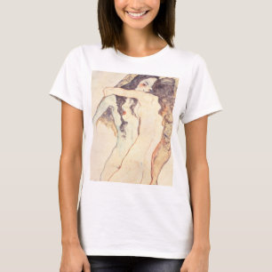 Två kvinnor med Egon Schiele T Shirt