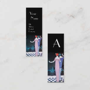 Två KVINNOR PÅ NATTEN, Beauty Mode Monogram Mini Visitkort