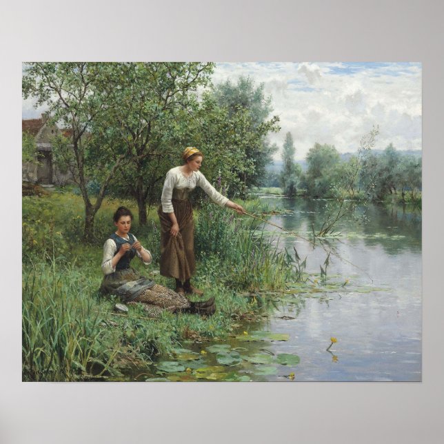 Två kvinnor Poster - Daniel Ridgway Knight (Framsidan)