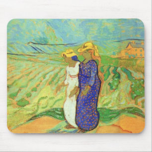 Två kvinnor som passerar Fält av Vincent van Gogh Musmatta