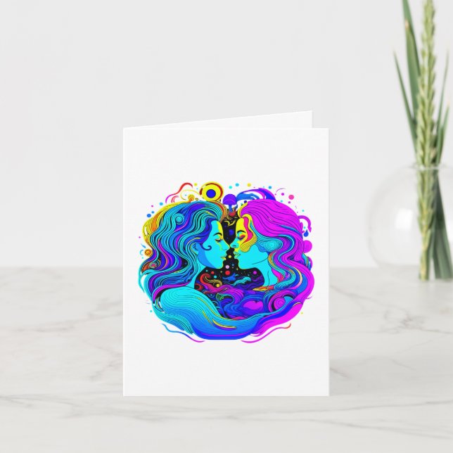 Två kvinnor tack kort (Framsida)