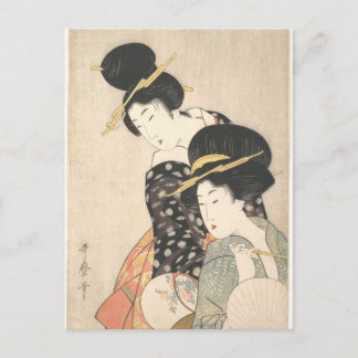 Två kvinnor (Utamaro) Vykort