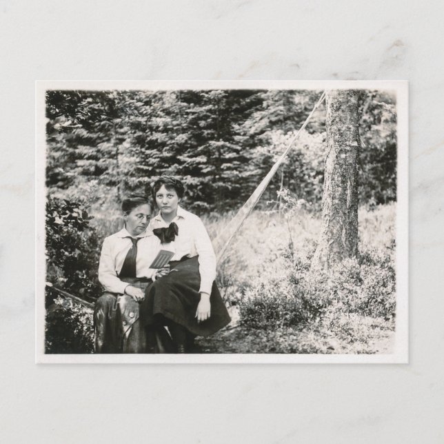 Två kvinnor vykort (Framsida)