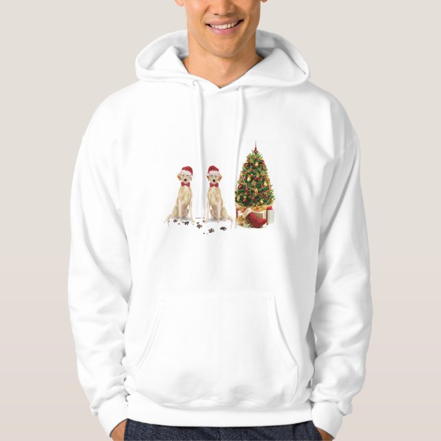 Två Labrador Retrievers Den finniga Hund Hoodie (Framsida)