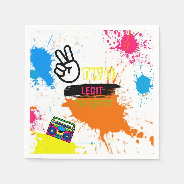 TVÅ LAGAR ATT AVSLUTA DEN 2:a födelsedagen Pappersservett (Framsidan)