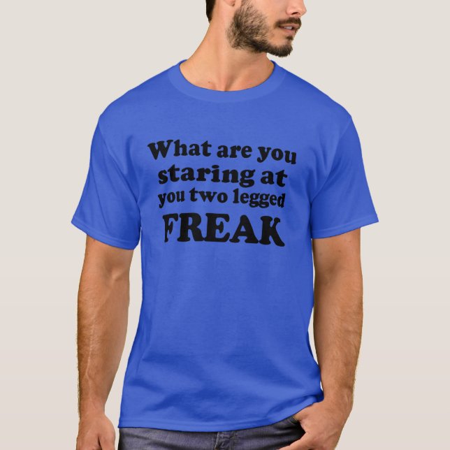 Två lagd benen på ryggen freak tee (Framsida)