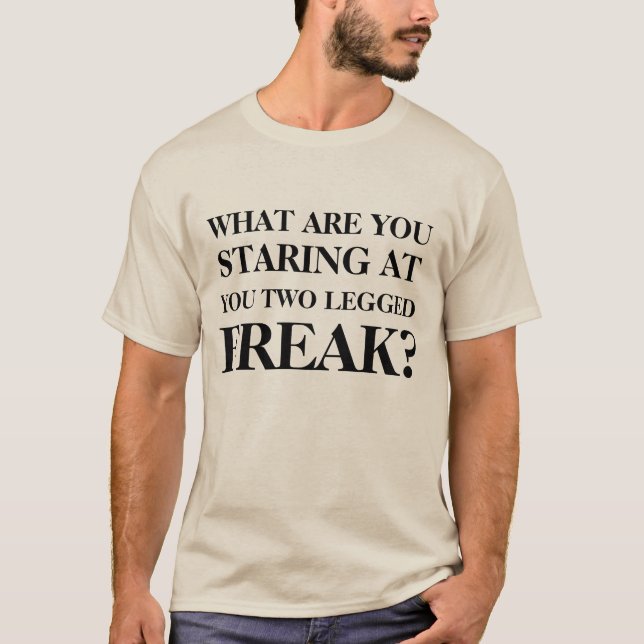 Två lagd benen på ryggen freak tee (Framsida)