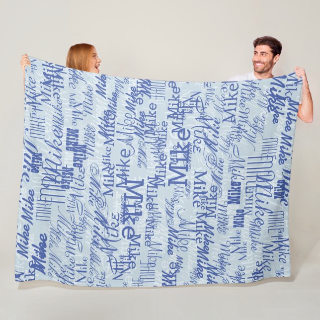 Två Lagrar (2-tonsblå), överstrykning av Namn Fleecefilt (På plats)