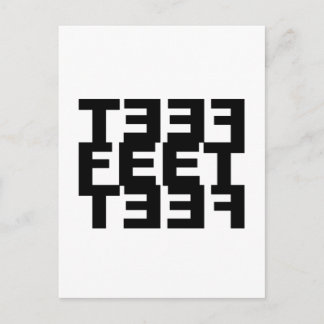 Två Lämnat fötter Vykort