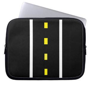 Två Lane Road Tablet Fodral (svart, vit och Gult)