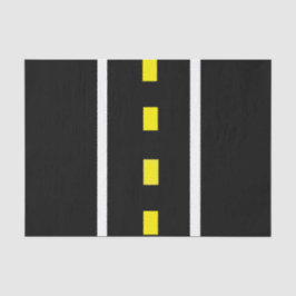 Två lane Road Tissue Paper (svartvitt, Gult)