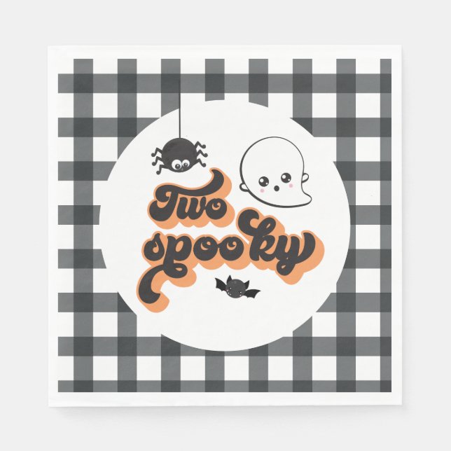 Två läskiga Halloween 2-års födelsedag Pappersservett (Framsidan)